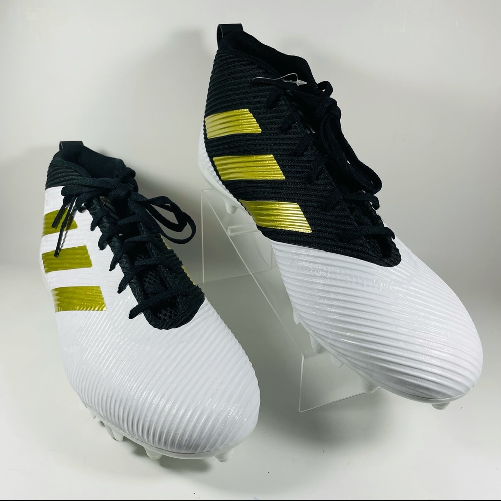 Adidas Freak Ghost Football Cleats White Black Gold G54758 Men's Size 13